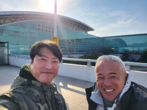 요시오 이케마치선수 와 류기상선수를 만나러 부산으로