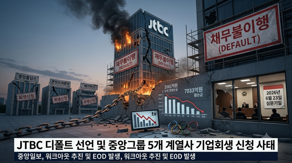 중앙그룹 과 JTBC의 디폴트 선언