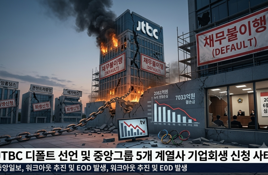 중앙그룹 과 JTBC의 디폴트 선언