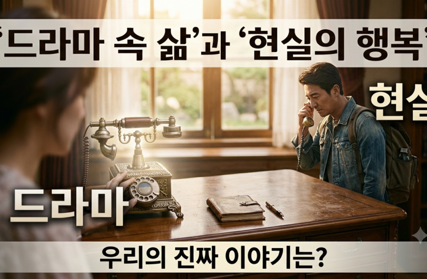 인생은 드라마가 아니다.